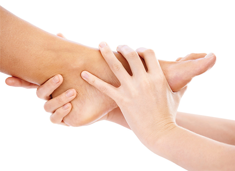 manipulation d'un pied